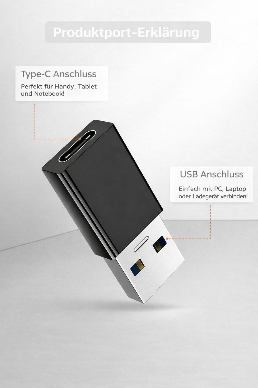 Cavi: USB-A 3.0 auf USB-C Adapter | 5 Gbit/s | USB 3.1 | Laden & D – Nuovo (secondo la descrizione) da Winterthur venduto da SwissTechStore 5