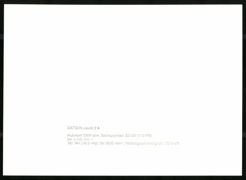 Fotografie &  Plakate: Fotografie Auto Datsun Laurel 2,4, Viert – Gebraucht aus Berlin von bartko-reher 1
