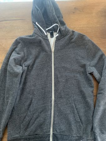 H&M Basic Hoodie Grau Gr. L