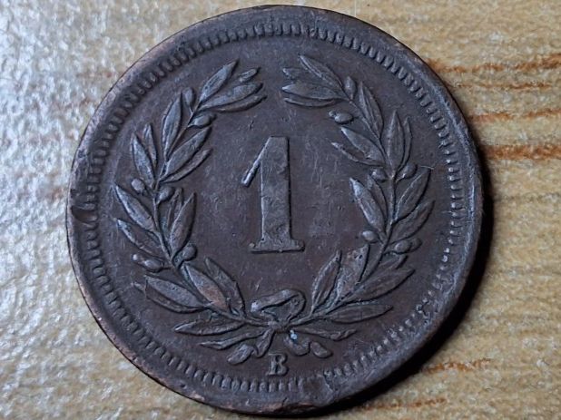Tutti le monete: 1 Rappen 1899 - sehr schön! – Usato da Münchenstein venduto da purbach1 1