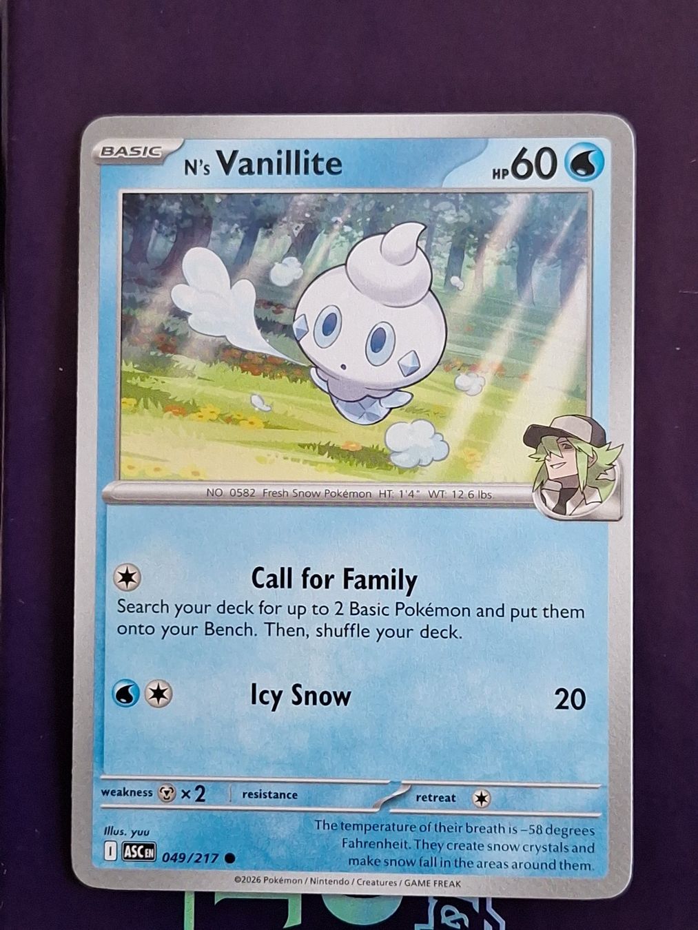Pokémon Sammelbilder & Trading cards: N's Vanillite  - Pokemon Ascended Heroes – Gebraucht aus Altstätten SG von GGsGameshop