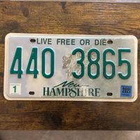 🇺🇸 U.S. Autoschild, New Hampshire 440 3865 - ORIGINAL 