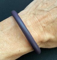 Lederarmband 20.5cm, Verschluss magnetisch, dunkelviolette