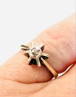 14K Yellow Gold Natural Diamond Solitaire Ring