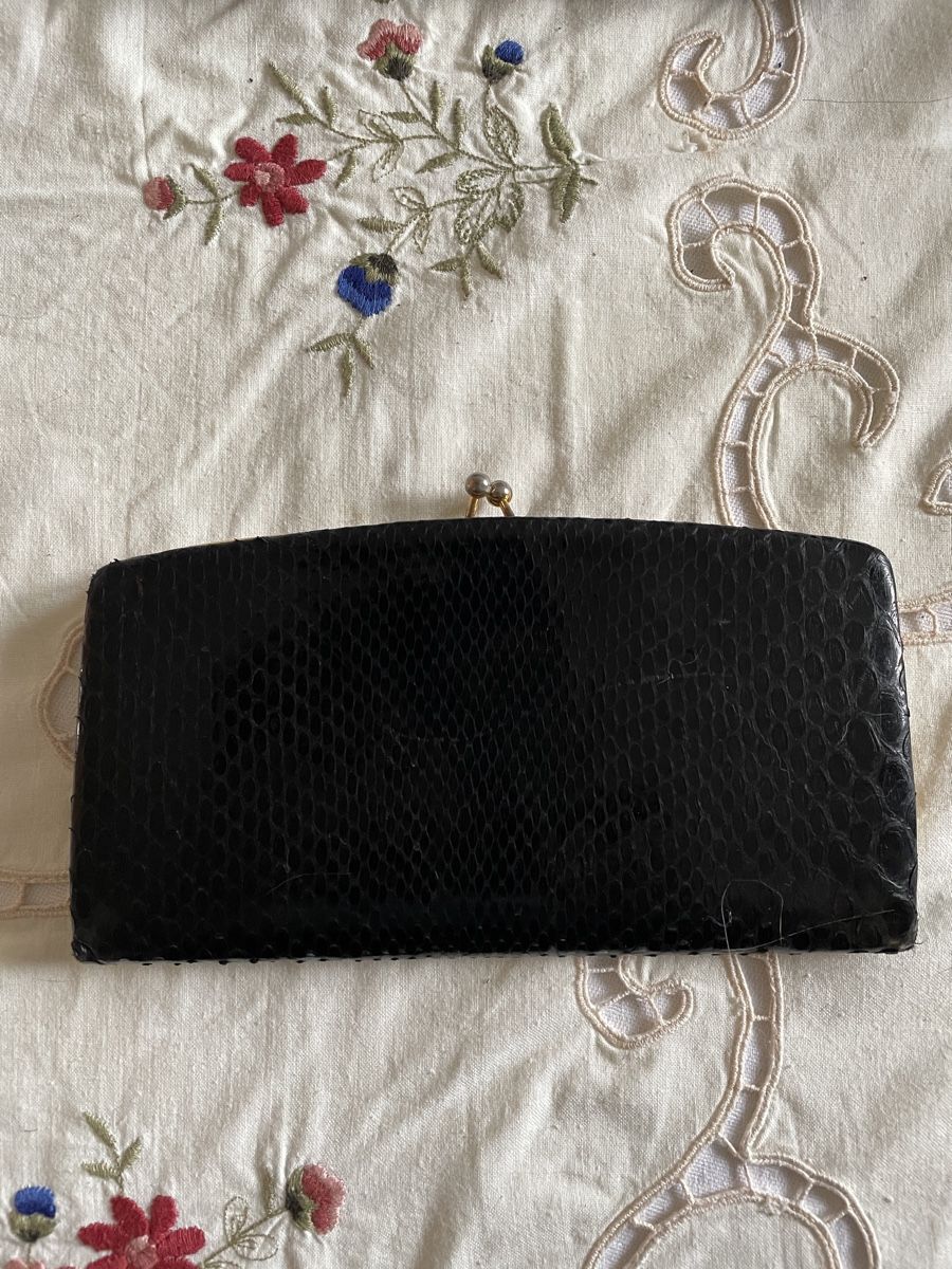Brieftaschen: Vintage Lizard Black exotic leather Wallet – Gebraucht aus Zürich von MISSYS-WONDERBAG 1