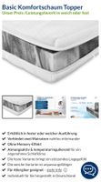 Basic Komfortschaum Topper fest 200 x 210cm