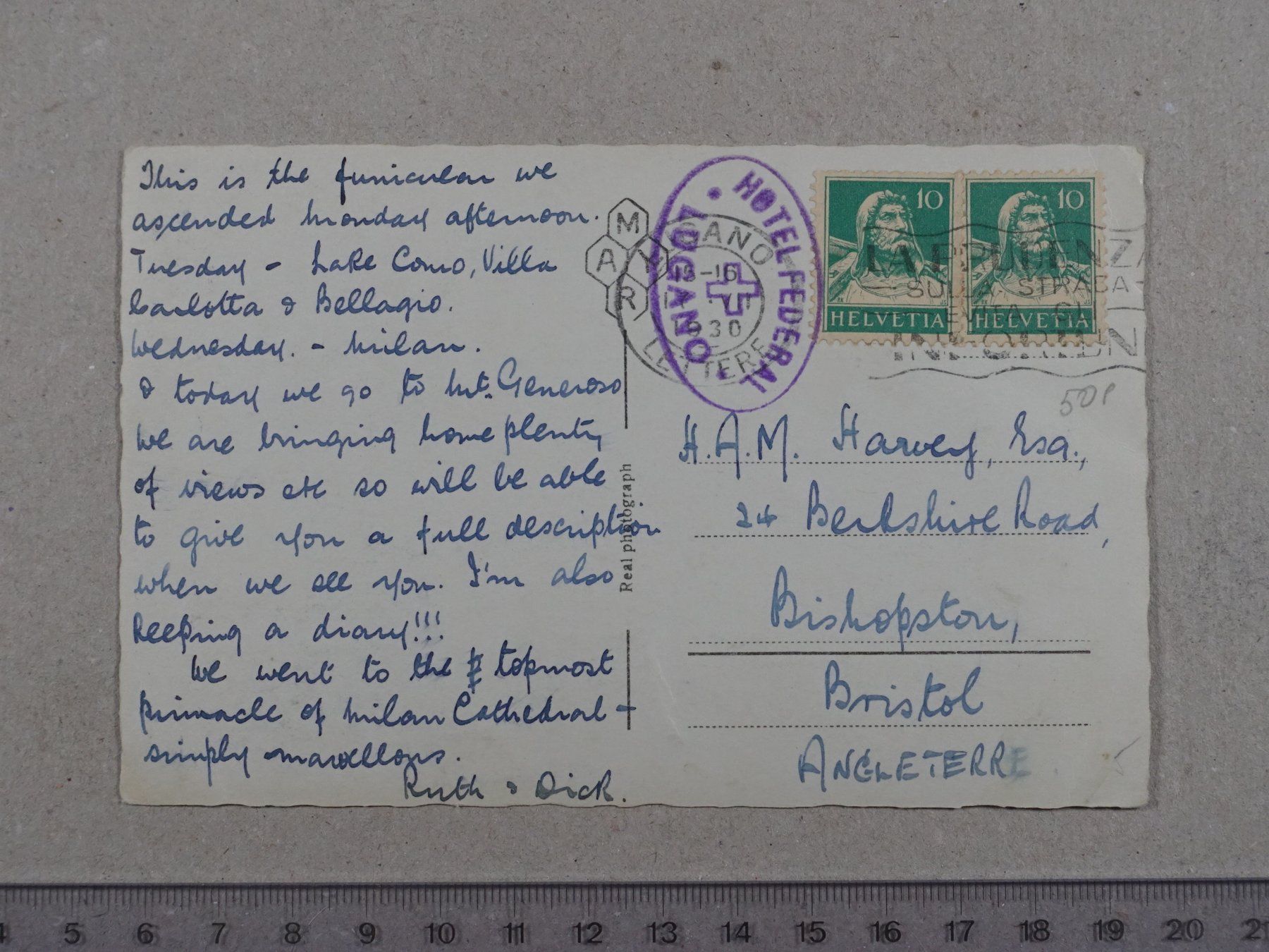 Cartes postales: Lugano, Funicolare, 1930 – D'occasion à Lenzburg par fh1 1