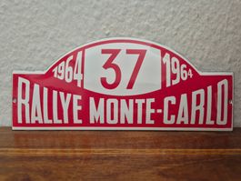 Emailschild Rallye Monte Carlo Service Garage Emaille Schild