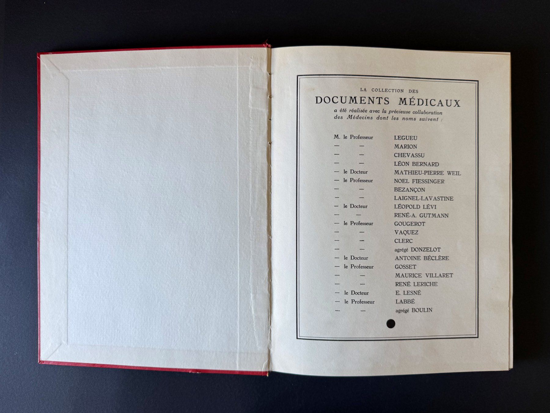 Libri: La collection des Documents Médicaux. Robert Lang. Paris. – Usato da Zürich venduto da Tulsa1968 1