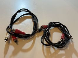 2x Cinch-Audiokabel (Stereo, gebraucht, funktionstüchtig)