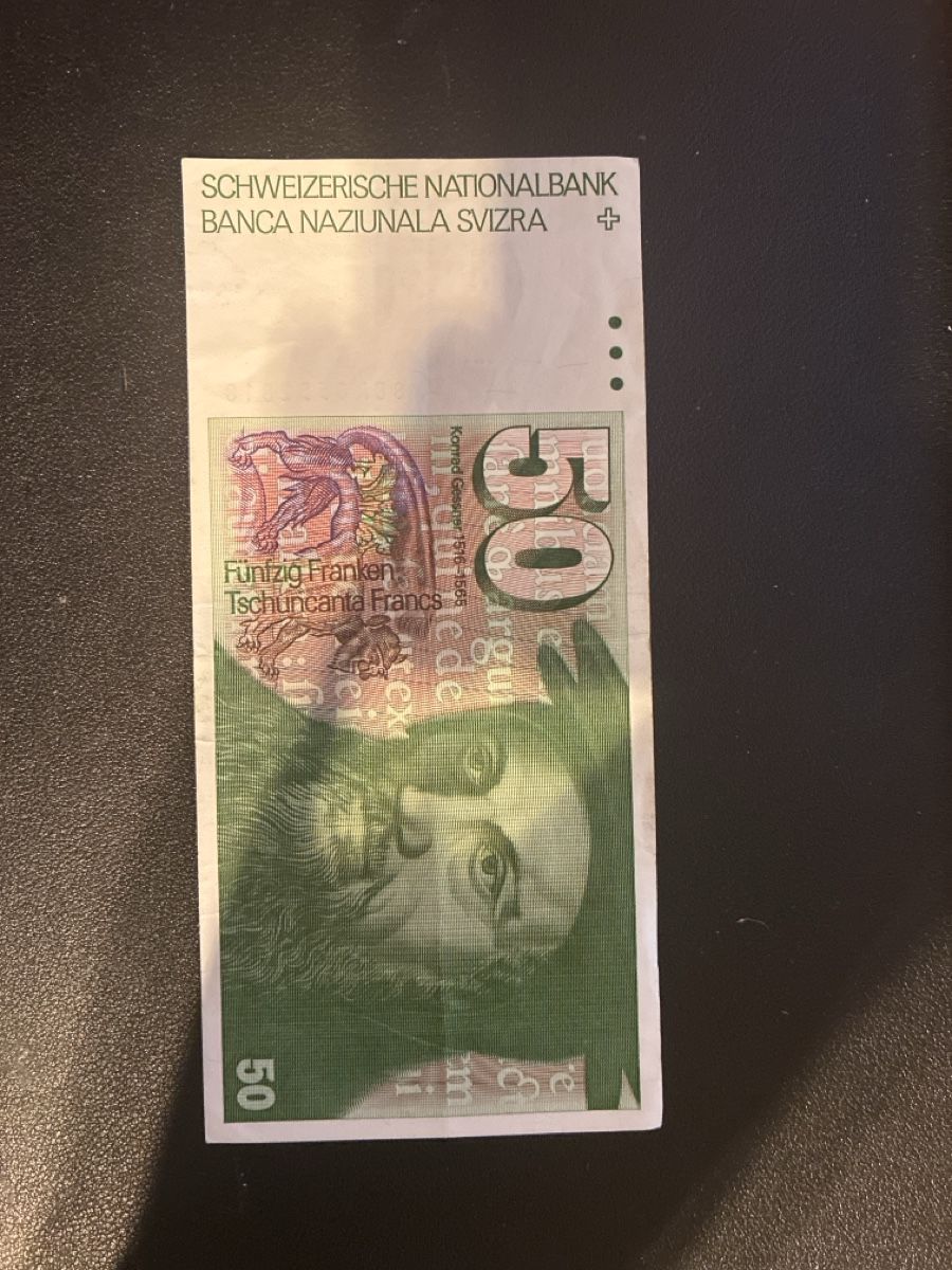 Banconote: Alte 50 Note Schweiz – Usato da Sarnen venduto da Muenzen.-M