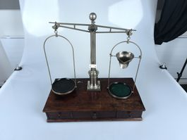 Antike P. Hermann Zürich Balkenwaage von 1887 Deko