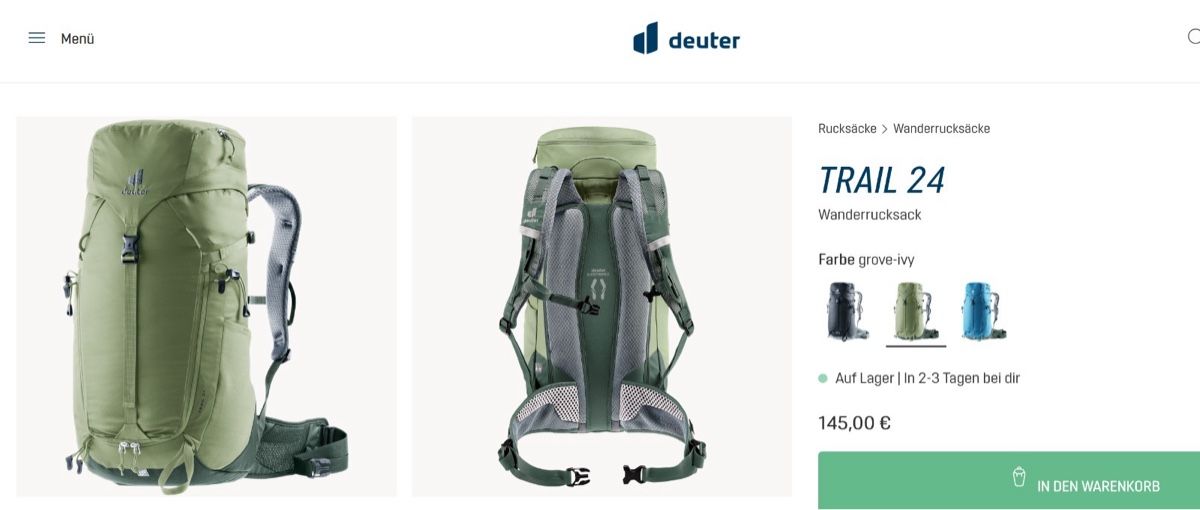Deuter Sacs à dos: Wanderrucksack Deuter Trail 24 – Neuf (Voir description) à Ittenthal par Lorinakuprecht0 7