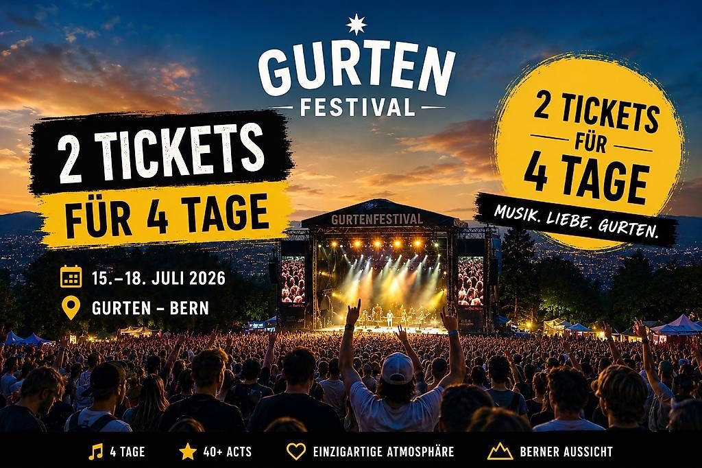 Biglietti: 2 x 4-Tagespass Gurtenfestival 2026 – Nuovo e nell'imballaggio originale da Thun venduto da Loribello
