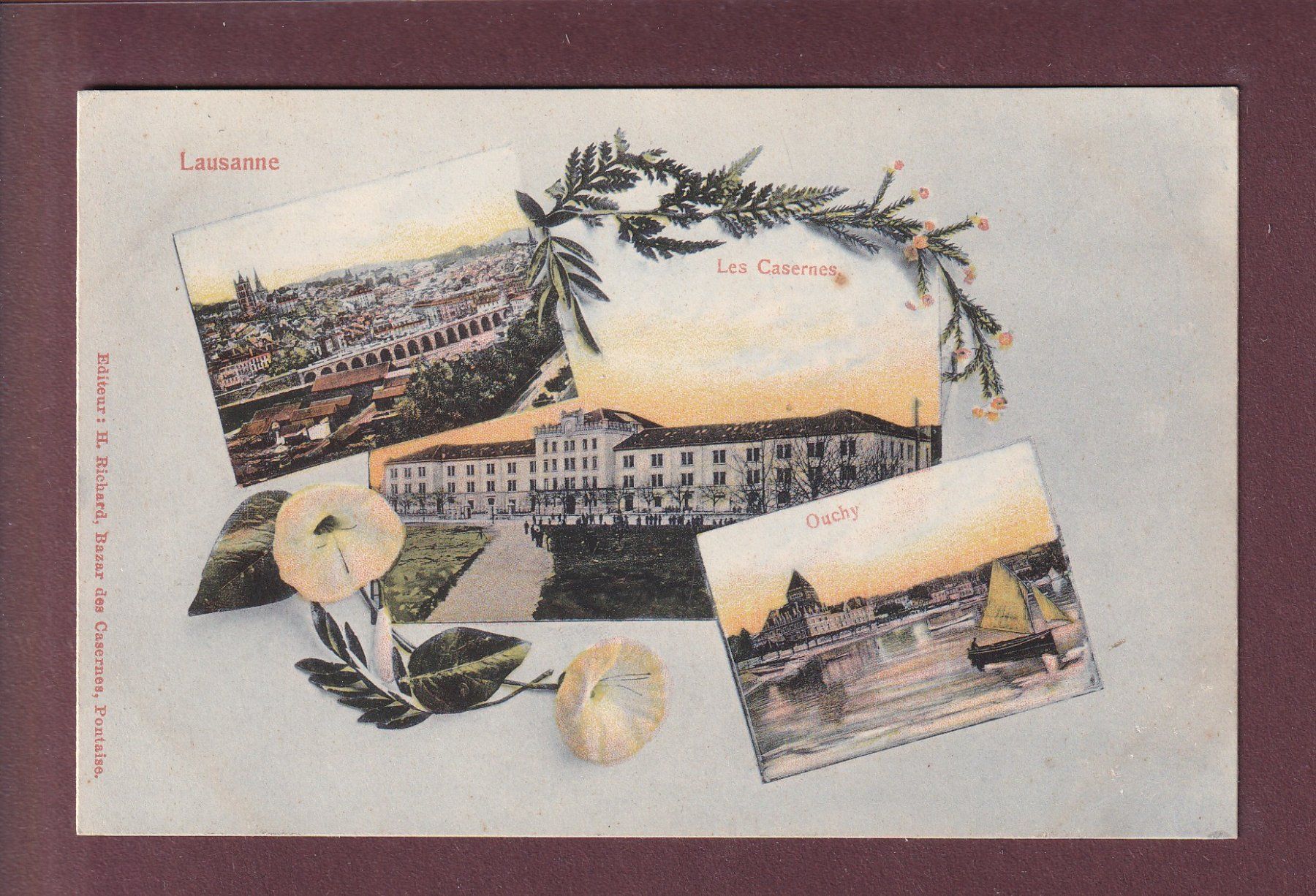 Ansichtskarten: LAUSANNE- 3 images - 1907 – Gebraucht aus Pully von nicecards
