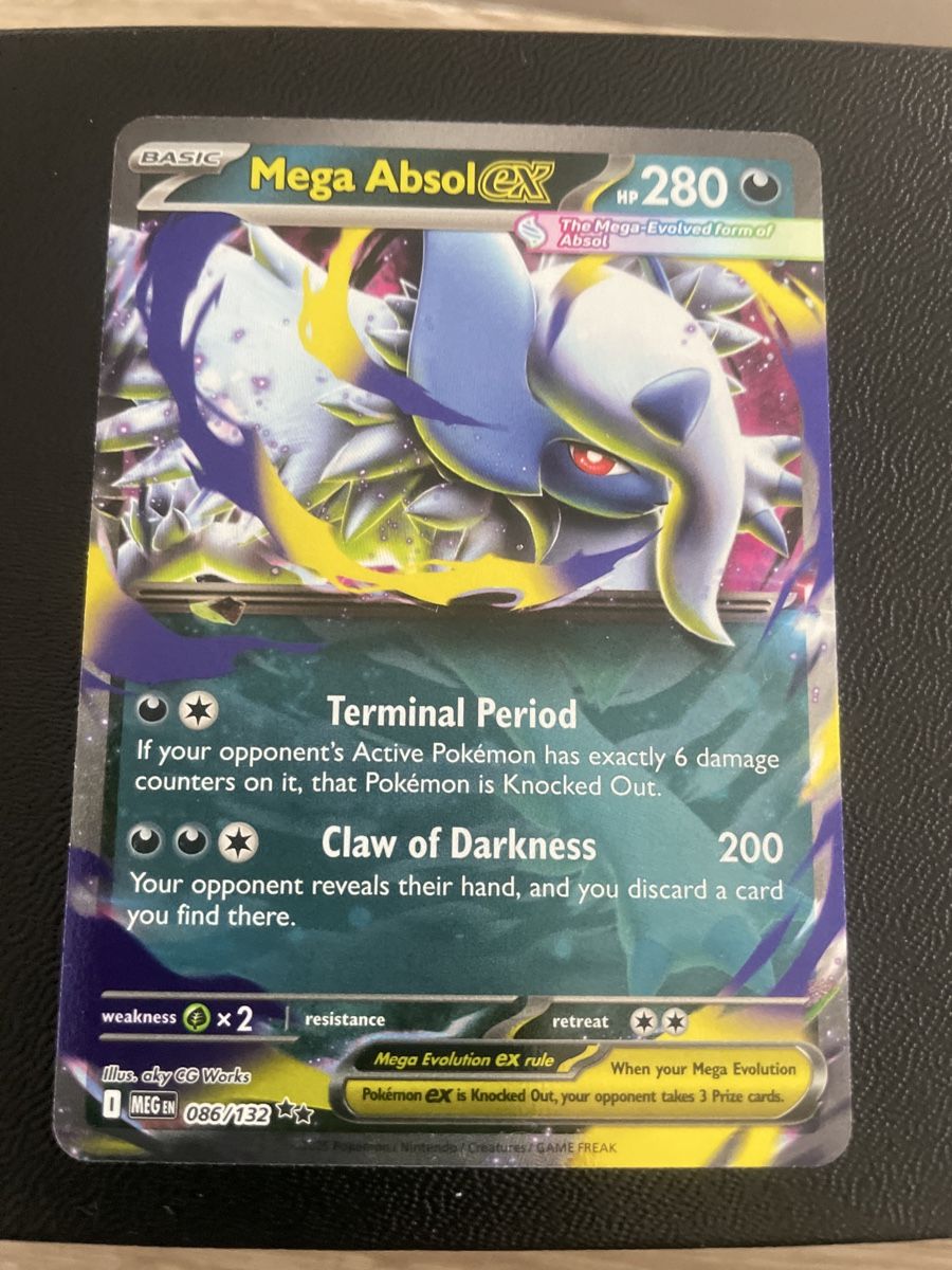 Pokémon Carte collezionabili: Pokemon Mega Absol ex Mega Evolution 086/132 EN – Nuovo (secondo la descrizione) da Bellach venduto da Pokemam