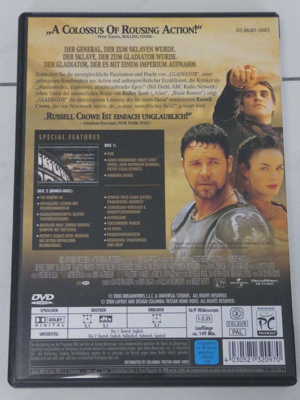 Alle DVDs: DVD / Gladiator – Gebraucht aus Uznach von binmaley 1