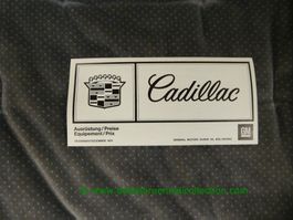 Cadillac Modellprogramm 1975/12 deutsch/französisch GM-Biel