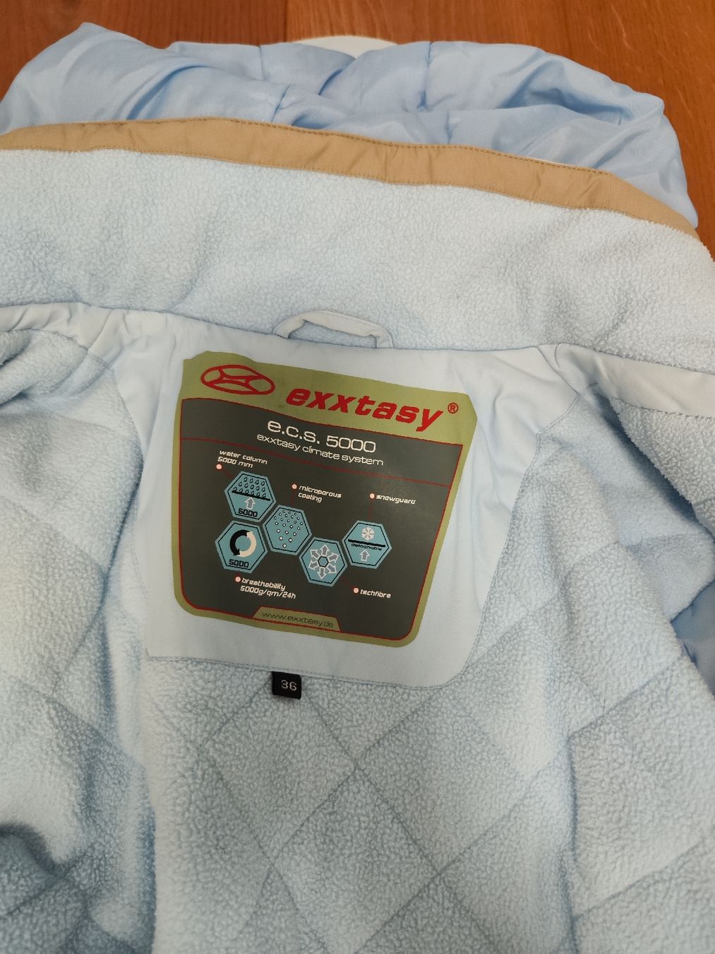 Giacche: Exxtasy Skijacke Gr. 36, hellblau/beige – Usato da Kriens venduto da KleineD 3