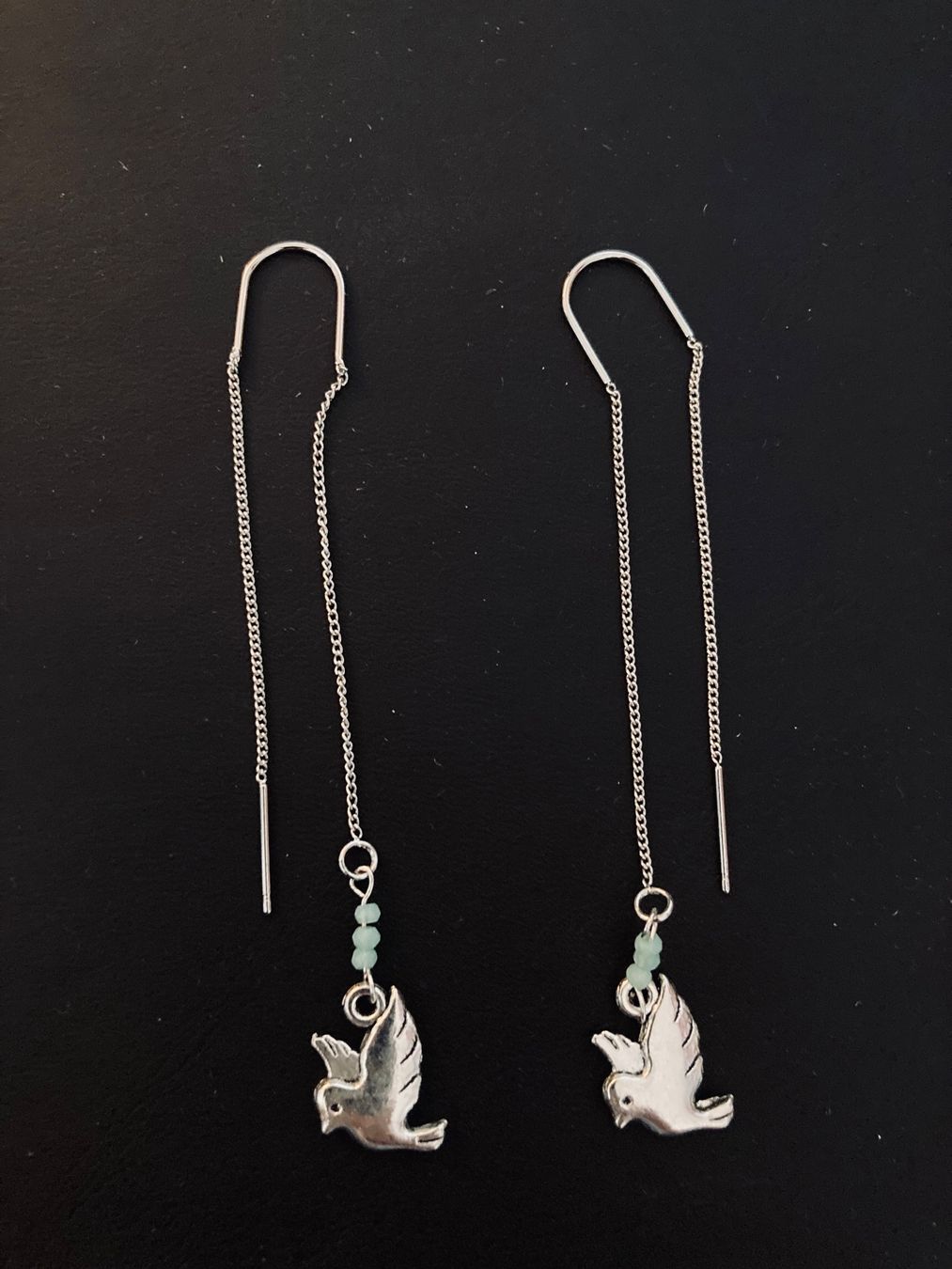 Orecchini pendenti & Orecchini a lobo: Boucles oiseaux et pierres aqua marine – Nuovo e nell'imballaggio originale da Genève venduto da ct_fqr8