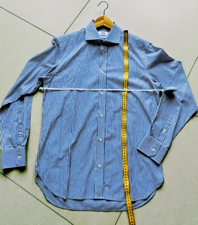 Herren Hemd Boggi Milano gestreift Grösse  L blau/weiss