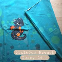 Panel "Smokey" Flusebär French Terry Petrol