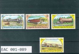 OSTAFRIKANISCHE GEMEINSCHAFT 4 BRIEFMARKEN TOURISMUS