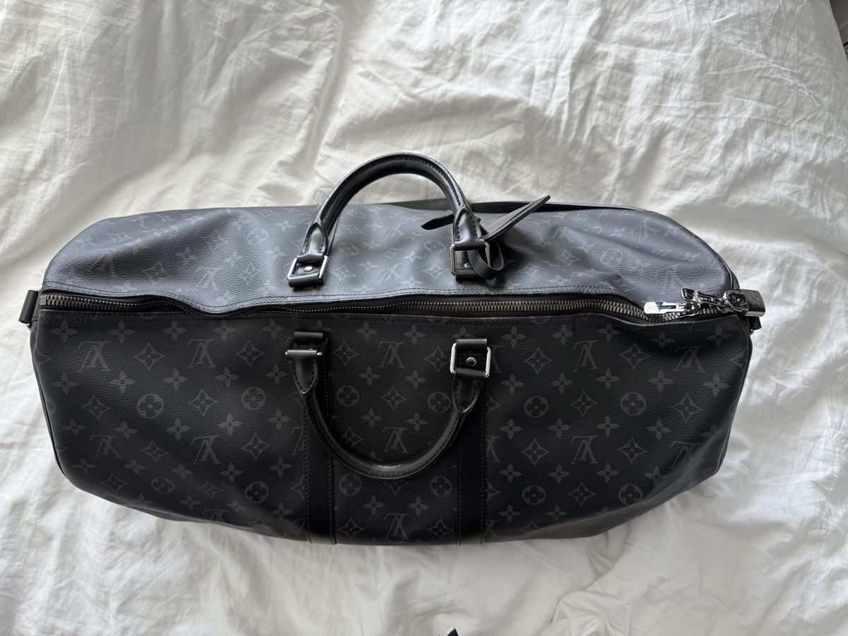 Louis Vuitton Borse: Louis Vuitton Keepall 55 Reisetasche, Monogram vsShadow Lede – Usato da Sempach venduto da adnil12 1