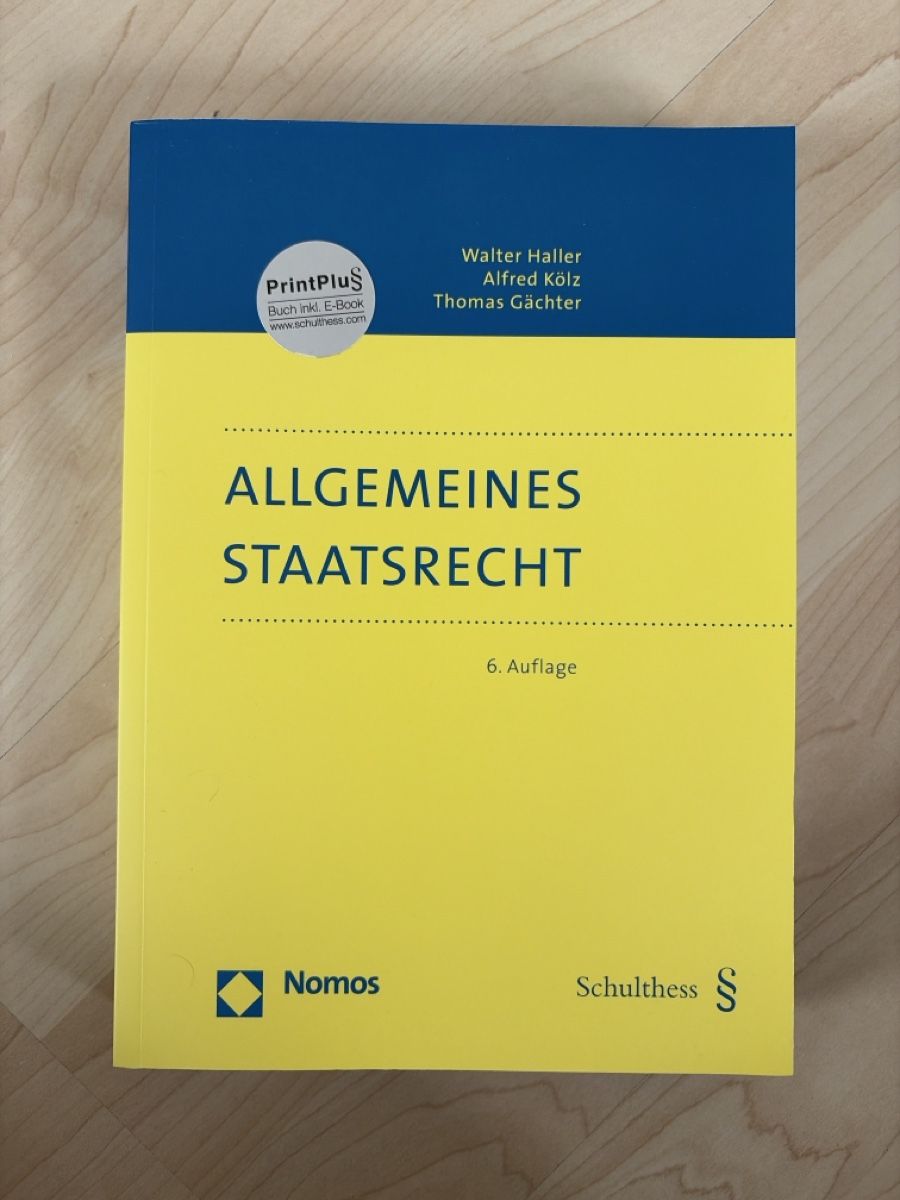 Libri: Allgemeines Staatsrecht – Usato da Gelterkinden venduto da lar_c8m9