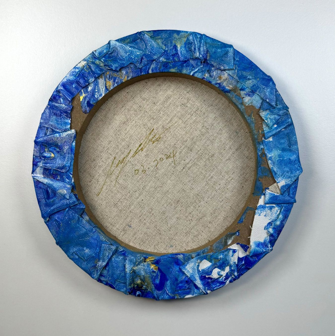 Gemälde: Acryl-Flüssigmalerei, kreisförmig – Gebraucht aus Schlieren von MayaSheng1983 2