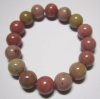 Edelstein Heilstein Armband: natürlicher Rhodonit