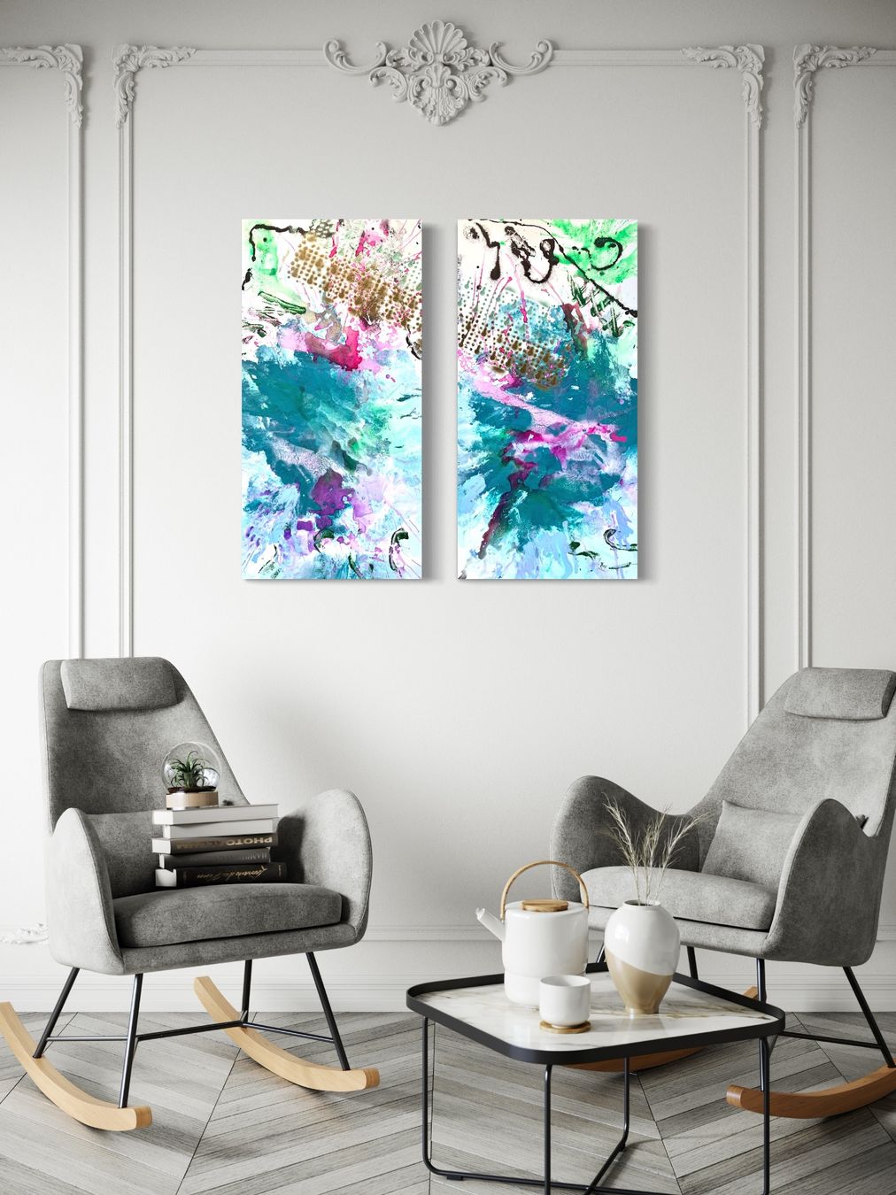 Foto & Immagini: Abstraktes Acrylbild zweiteilig – Nuovo (secondo la descrizione) da Luzern venduto da edmundart 5