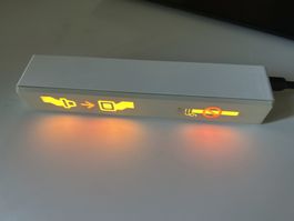 No smoking sign from Boeing 747 original with USB type C