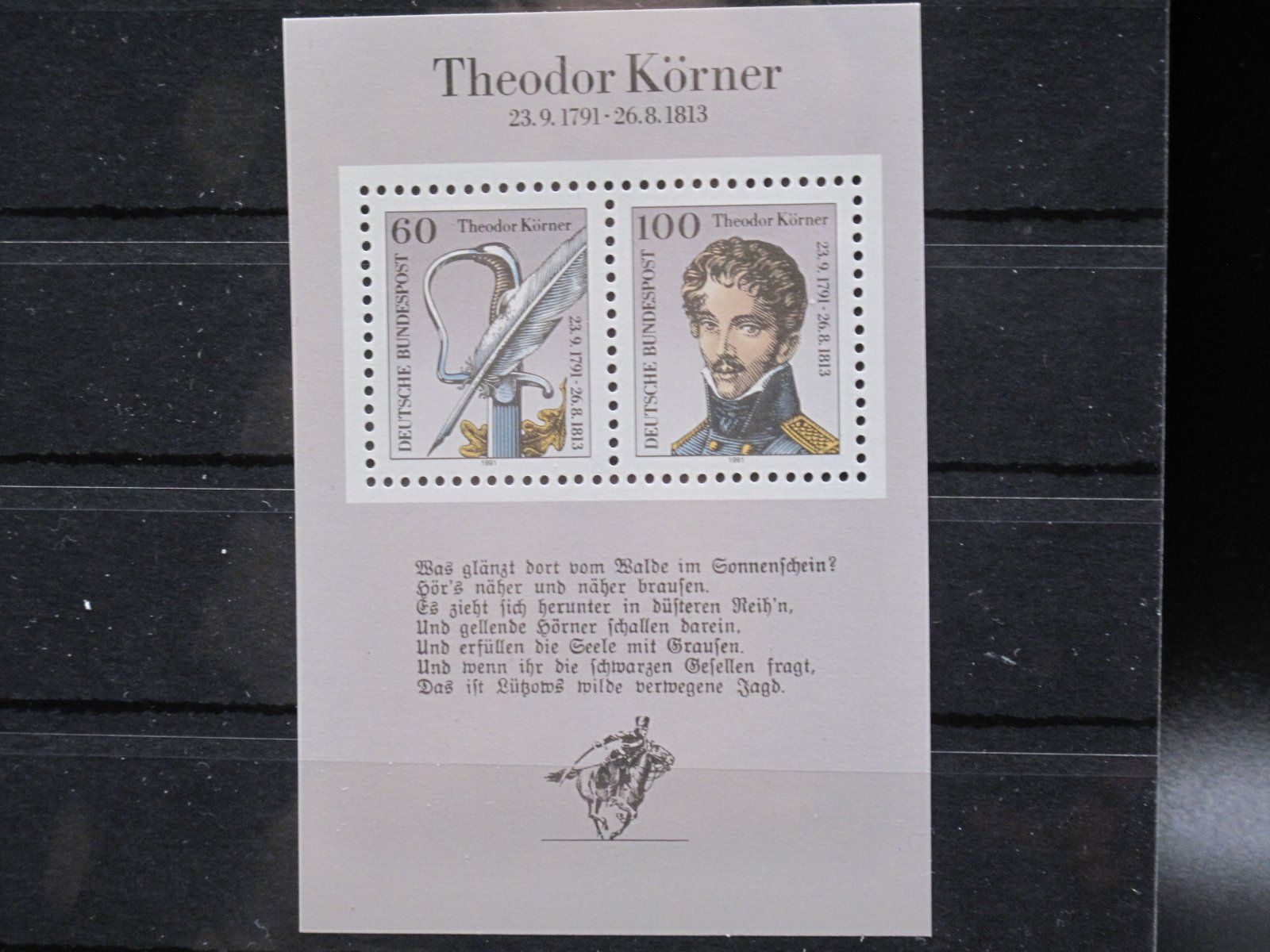 Tutti i francobolli: BRD 1991  Theodor Körner Block 25 ** – Usato da Wil SG venduto da fva01