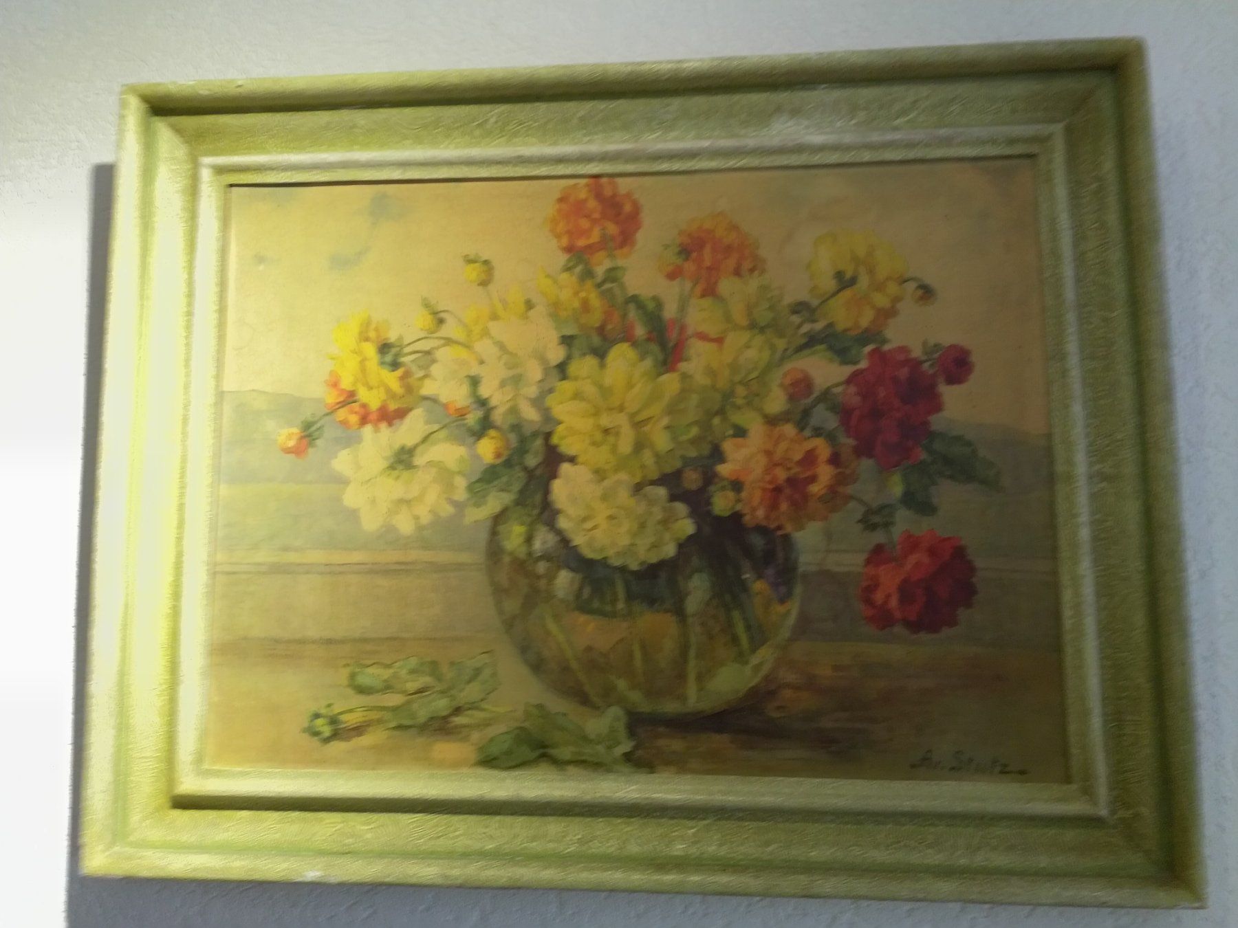 Gemälde: Cadre avec peinture 73x58 cm – Gebraucht aus Grand Lancy von ampoule 1