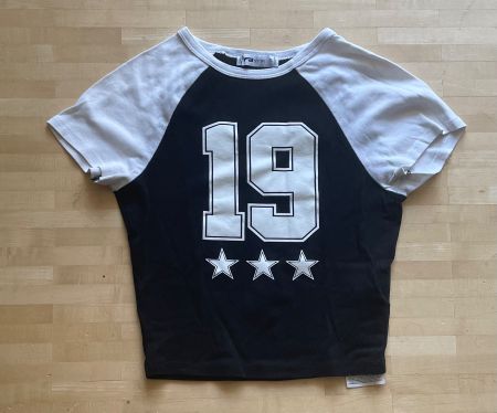 FB Sister Raglan T-Shirt Schwarz Weiss Grösse S