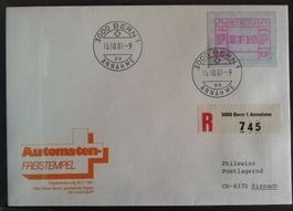 AB23) 1981, Automatenmarke, auf Sonderrief