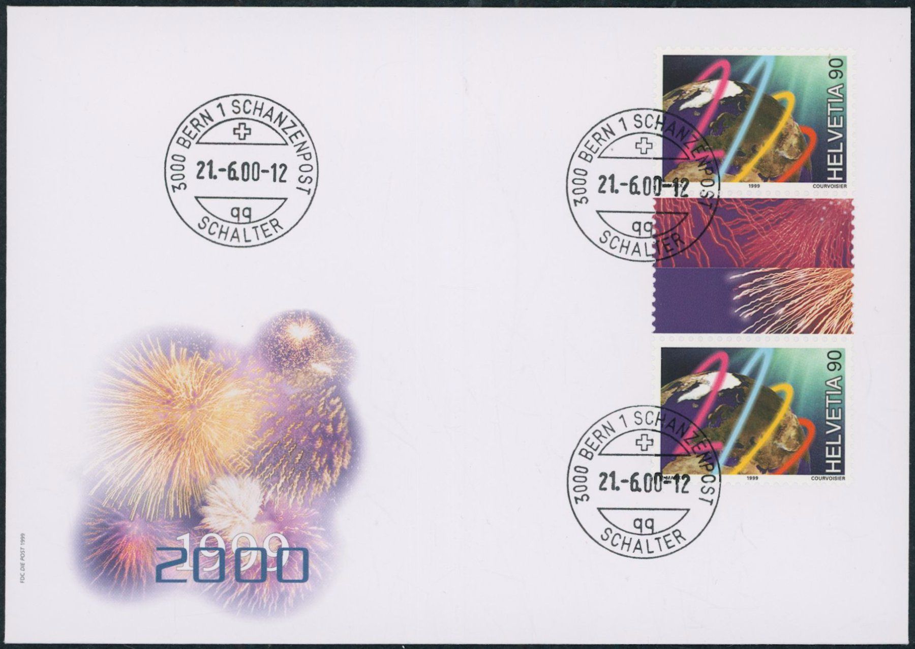 Tous les timbres: 2000 - Millenium - Zwischenstege - Ersttagsbrief FDC ET – D'occasion à Schindellegi par leecollect
