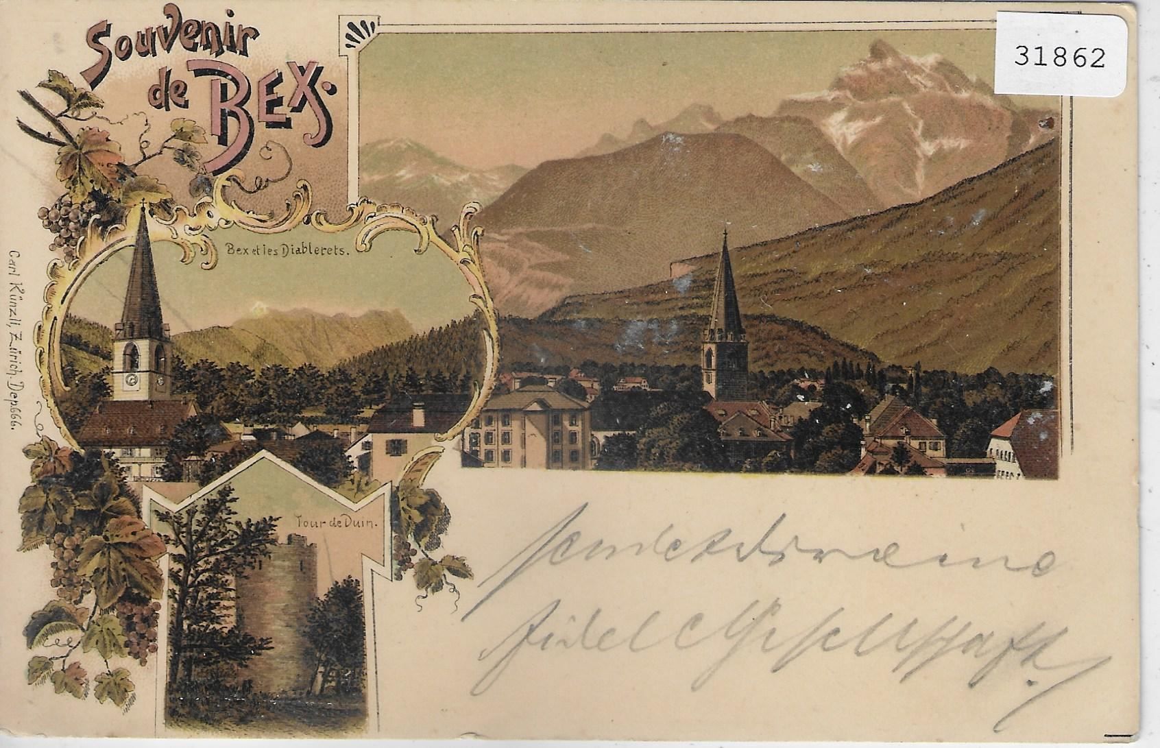 Cartoline postali: Souvenir de Bex - Litho – Usato da Ettingen venduto da Kartenplanet