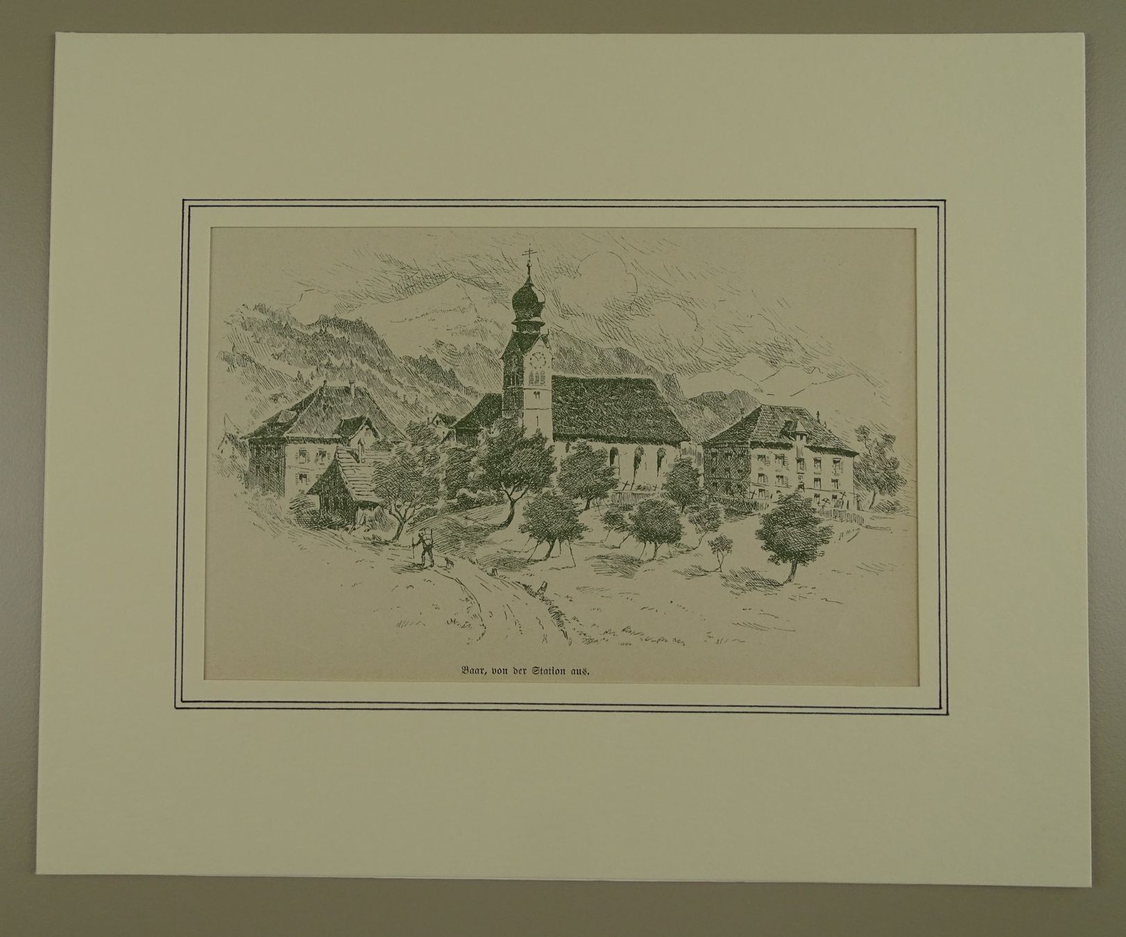 Incisioni: BAAR KANTON ZUG, ZINKÄTZUNG 1897 – Usato da Grüningen venduto da Kartensammler 1