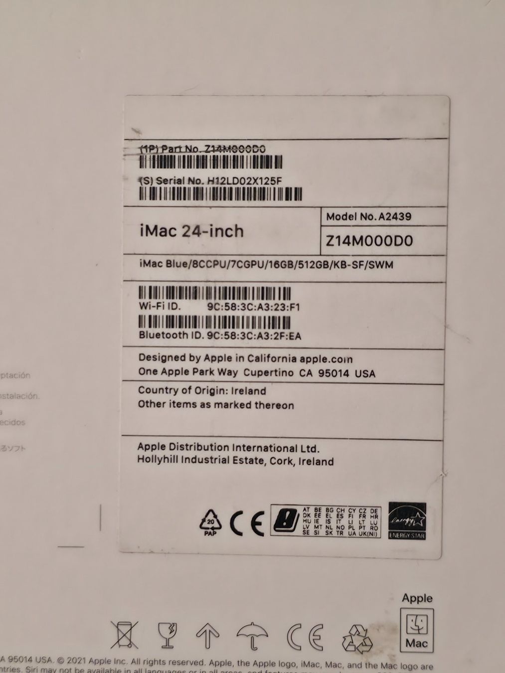 Apple PCs: Originale Apple iMac 24" Leerbox Blau (Model A2439) – Gebraucht aus Dietlikon von litisop 6