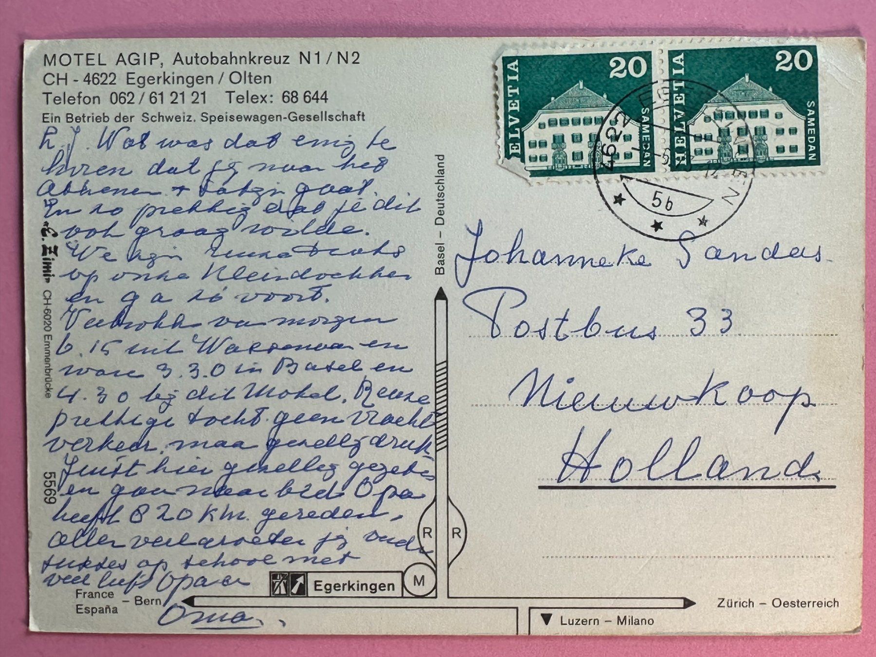 Cartoline postali: Motel Agip - Egerkingen - Oldtimer !!! – Usato da Steg VS venduto da danwer74 1