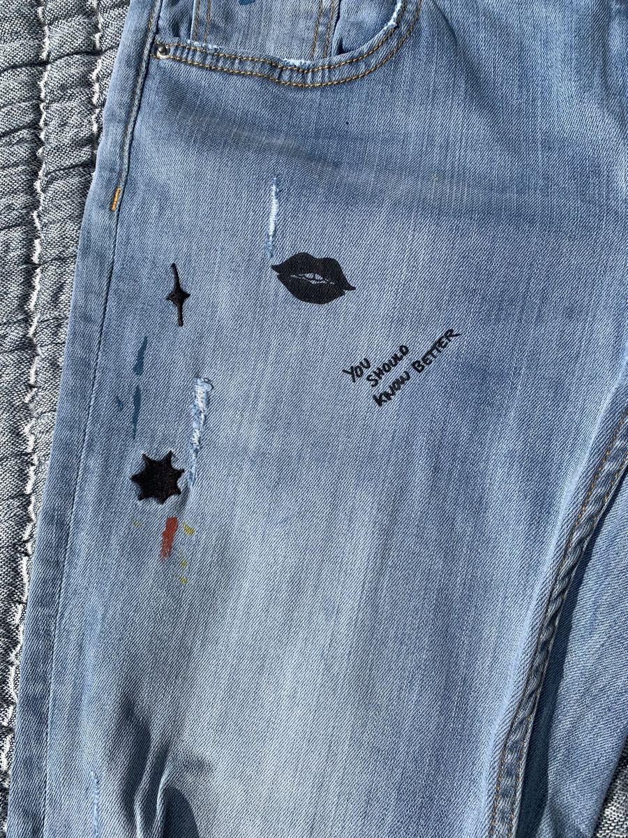 Zara Jeans: Coole Jeans mit Stickerei Gr. 40 – Usato da Rümlang venduto da zflyfa0001 1