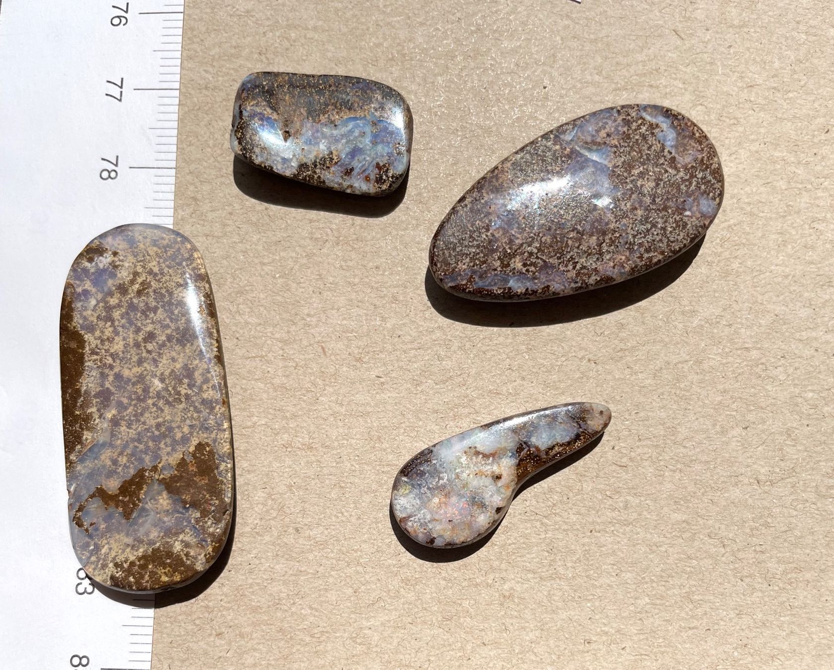 Fossilien: 4 Cabochon Opal echt  neu gross       TOP Geschenk Idee – Neu und originalverpackt aus Leuggern von gemshow 3
