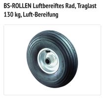 BS-ROLLEN Luftbereiftes Rad, Traglast 130 kg, Luft-Bereifung