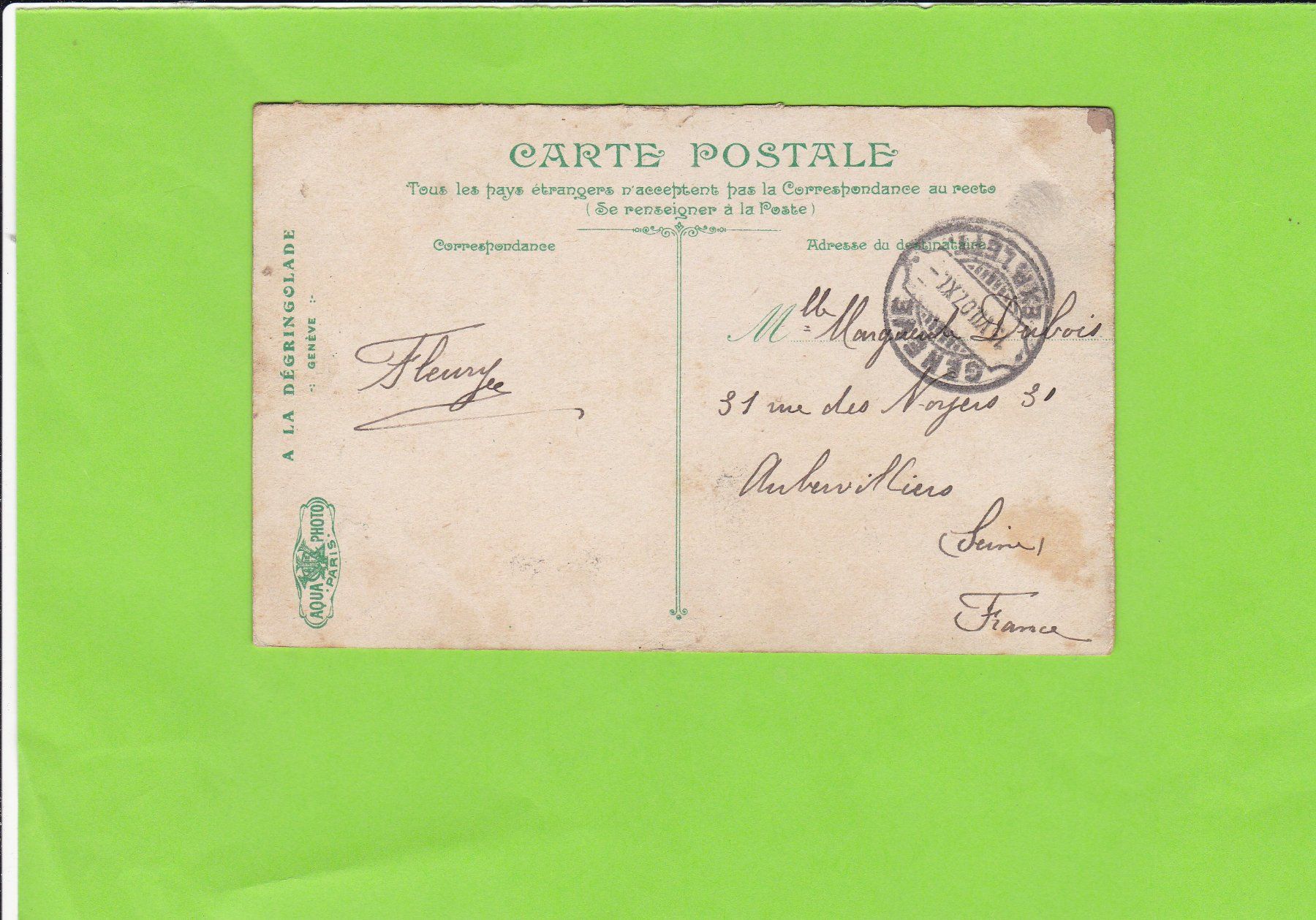 Cartoline postali: Genève. La Rade – Usato da St. Peterzell venduto da neckertal 1