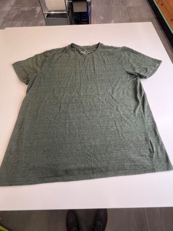 T-Shirt Basic Vintage-Look Grün, Gr. L