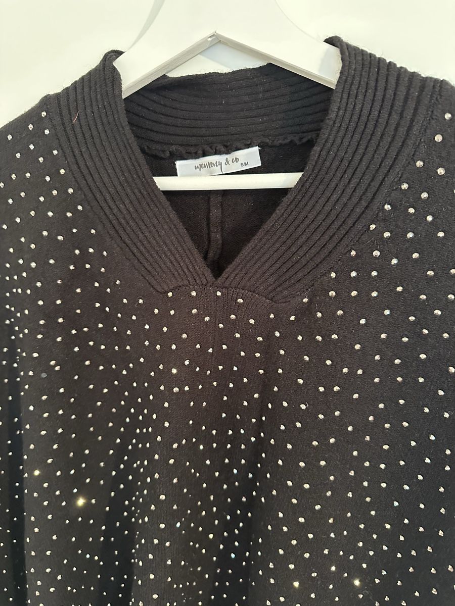 Sonstige Damenmode: WUNDERSCHÖNER PONCHO-NEU-GLITZERSTEINE-SCHWARZ – Neu (gemäss Beschreibung) aus Baar von hasenfrau15 5