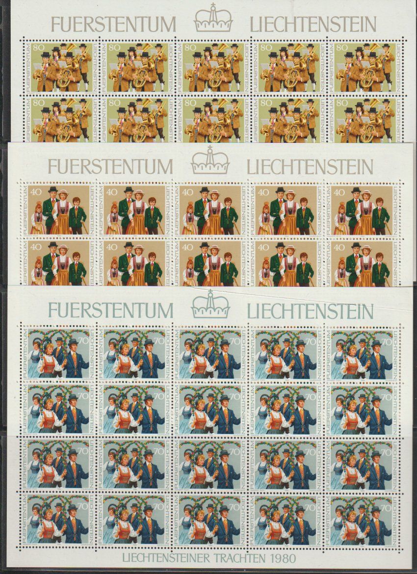 Tutti i francobolli: Timbres Liechtenstein Collection 1980 – Usato da Crans-Montana venduto da kira56 2