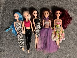 5 poupées de mode pour filles à jouer